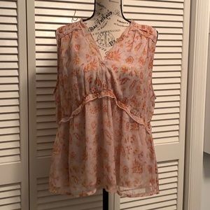 Lucky Brand sleeveless flowy tank top Sz XL